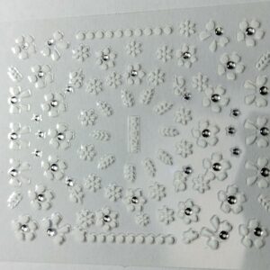 Stikers per nail art White 04