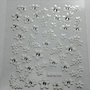 Stikers per nail art White 08