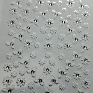 Stikers per nail art White 09
