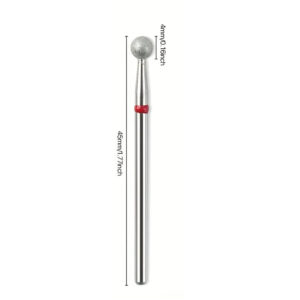 Punta  diamantata Sfera 4 mm rossa