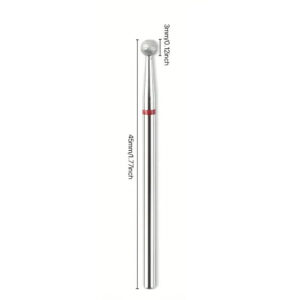 Punta  diamantata Sfera piccola 3 mm rossa
