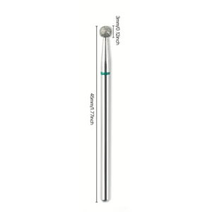 Punta  diamantata Sfera piccola 3 mm verde